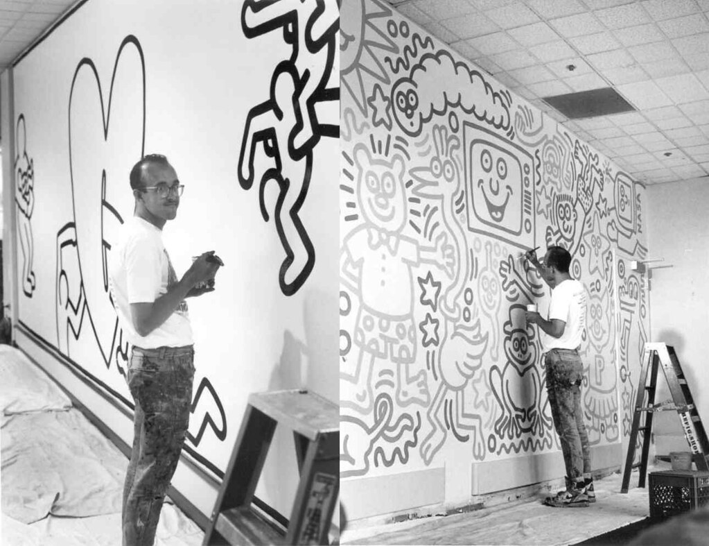 Keith Haring mural, 1989 Wellknown American artist