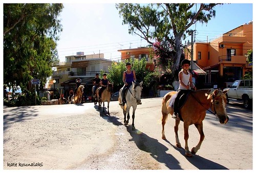 horse riding in Georgioupolis village !