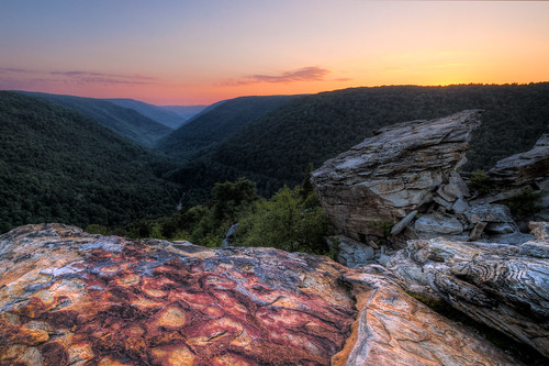 park sunset mountains colors rock scenic westvirginia valley blackwater overlook hdr lindypoint