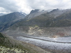 The bottom of the Aletsch Glacier