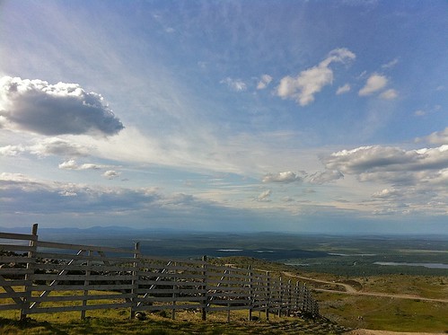 sky cloud fence finland landscape horizon lapland levi fell levitunturi kittilä sirkka levifell