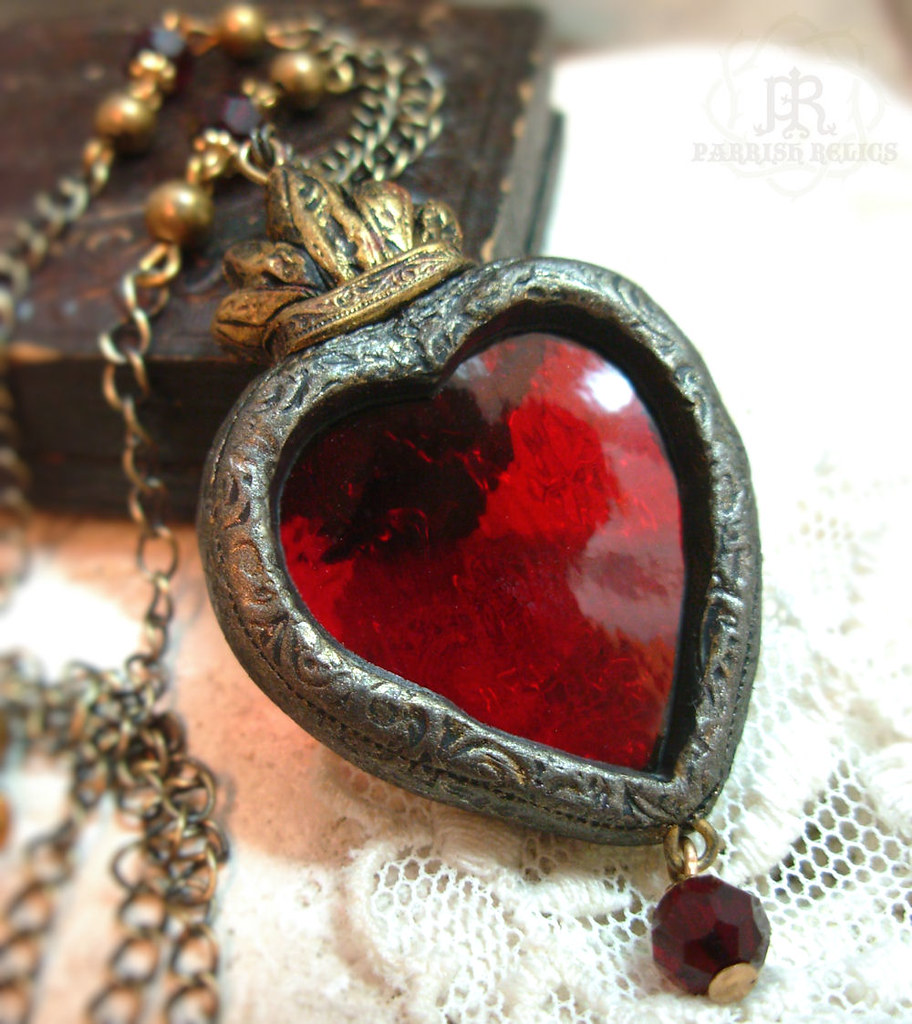 Sacre-Coeur - Stained Glass Sacred Heart Necklace | Jen Parrish-Hill ...