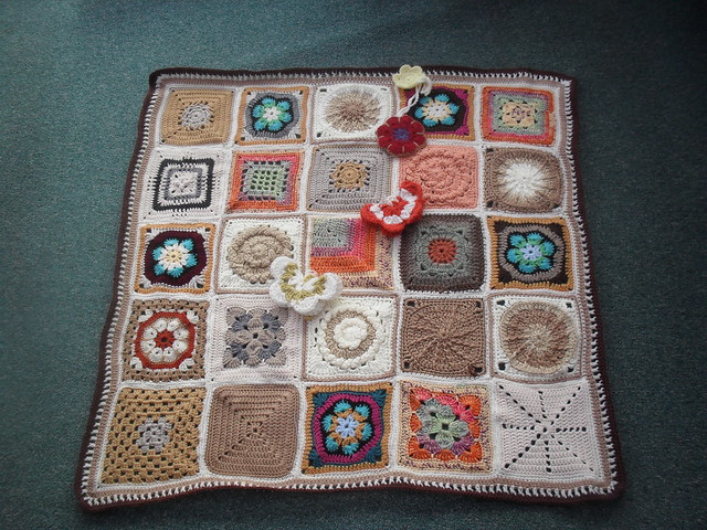 SIBOL 79 ' Name please'. Thanks to everyone that has contributed Squares for this Blanket. 'Autumn Fields' Thanks Lovestitches!