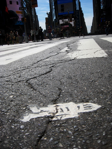 Revisiting Times Square White Stikman Robot Tile on Sunny Day 0385 | by Brechtbug