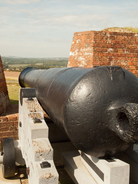 A 19th Century  68 pounder gun on the ramparts of Fort Nelson in Hampshire