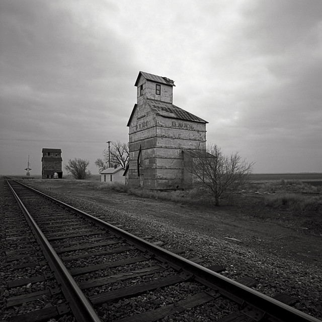 Two Grain Elevators And A Railroad. U.S. 56, Ardell, KS 67563