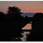 Lunar reflection at Sunset