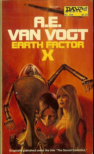 Earth Factor X(The Secret Galactics) - A. E. Van Vogt - cover artist Dean Cate