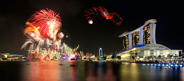 Singapore National Day Parade (Preview) 2011 - Fireworks