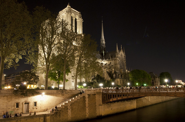Notre Dame at night 1