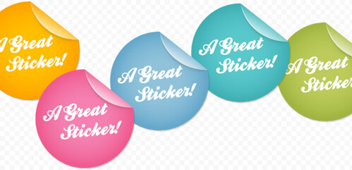 Five colorful stickers | by DuckFiles