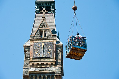 Healy clock tower - aviation light replacement