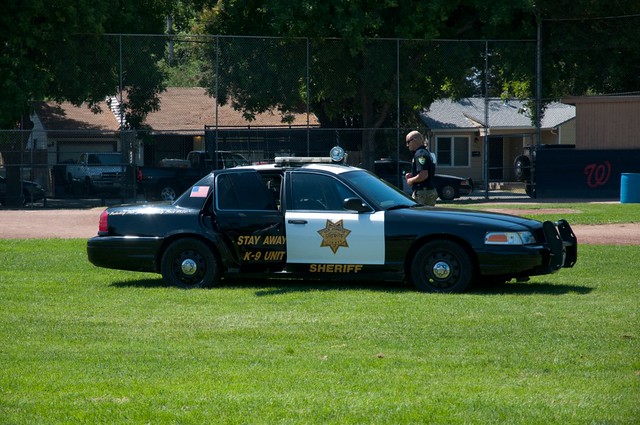 San Joaquin Sheriff Car in the Field