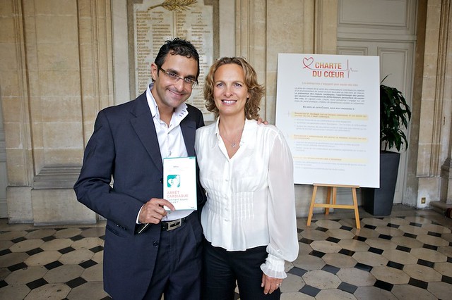 Isabelle Weill (Présidente de l'association RMC-BFM) et Arash Derambarsh