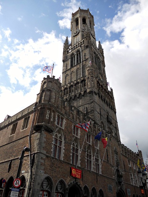 Big, bold Belfry, Bruges.