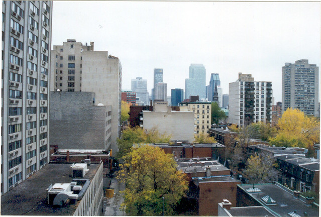 The western part of downtown Montreal, looking eastwards.