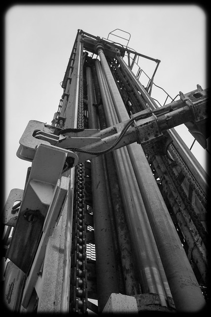 Mast on a Drilltech D90ks Blast Hole Drilling Rig
