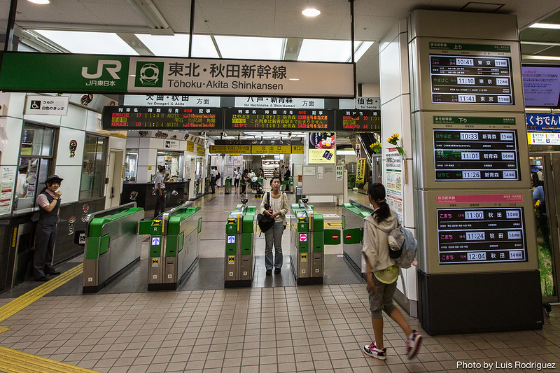 Zona de acceso a la estación de shinkansen