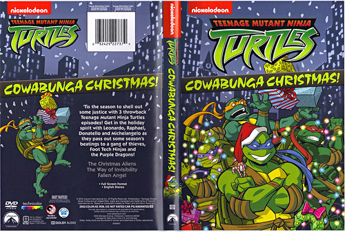 TEENAGE MUTANT NINJA TURTLES :: COWABUNGA CHRISTMAS!" // DVD wrap-around cover (( 2015 )) by tOkKa