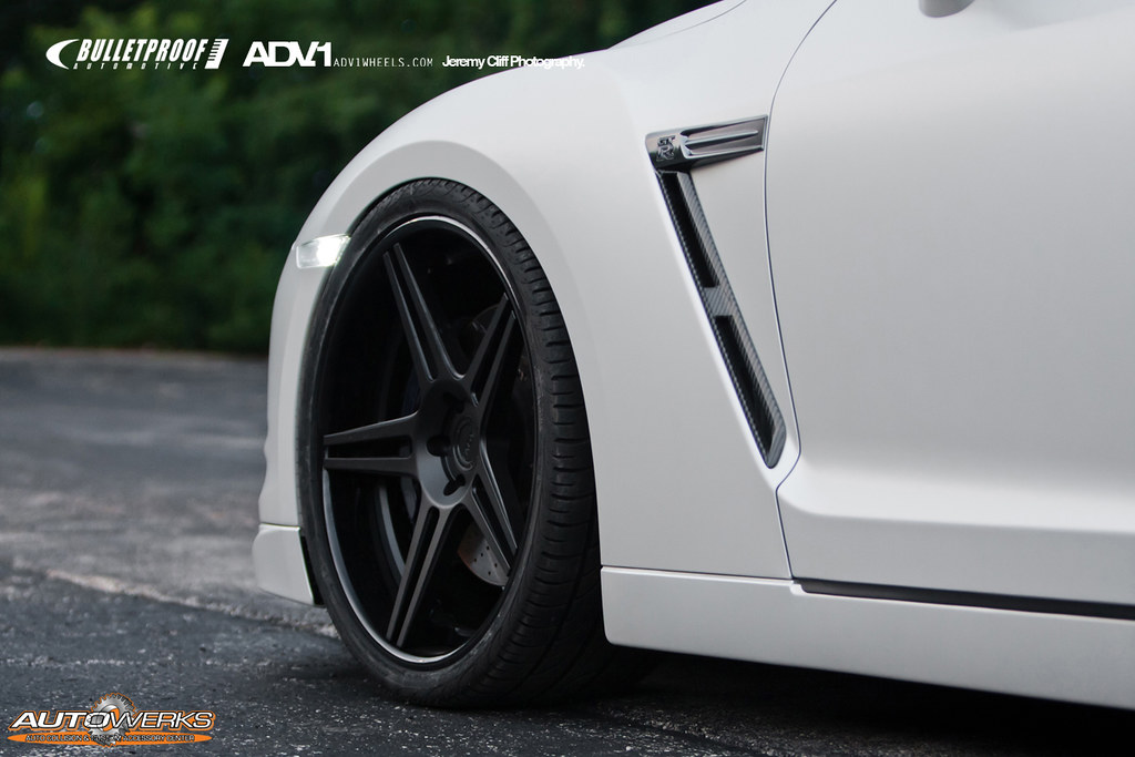 Balloon White R35 Nissan GTR on ADV05 Deep Concave Wheels | Flickr
