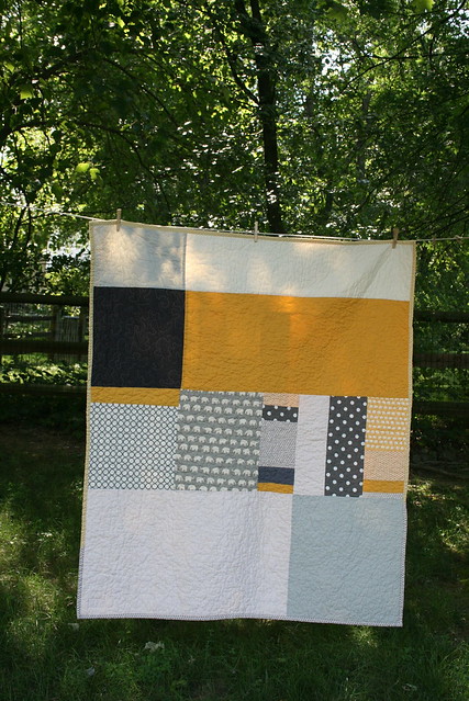 Grey and Yellow Quilt