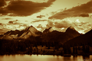 Grenadier Range B&W. Molas Lake, Colorado