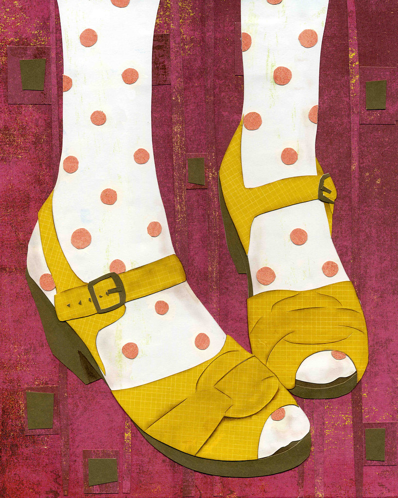 silly sandals | paper, dye ink | Jennifer DeDonato | Flickr