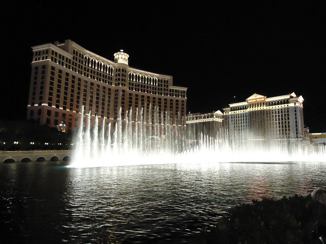 Bellagio at night in Las Vegas