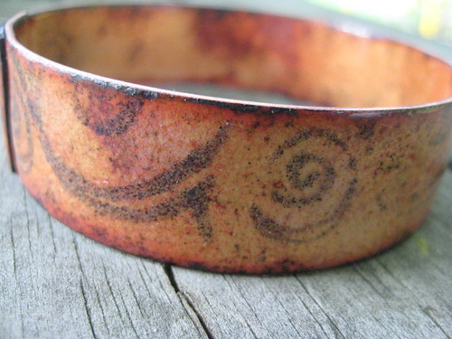 Golden Honey Enamel Bangle | by luciaAtremont