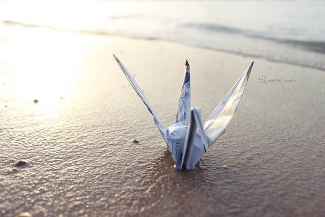 Origami on the beach