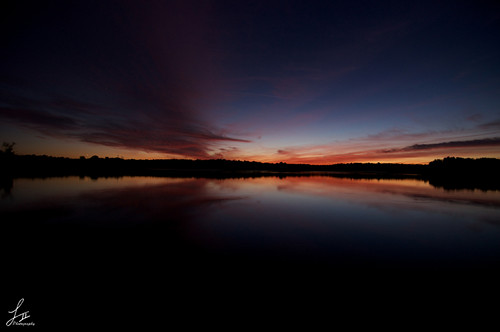 GooseCreekSunset (3) by homebrwd, sunset sky reflection tree water clouds nikon dusk tokina f28 d90 1116mm