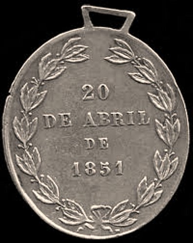 medalla entregada a quienes dominaron el motin de Urriola