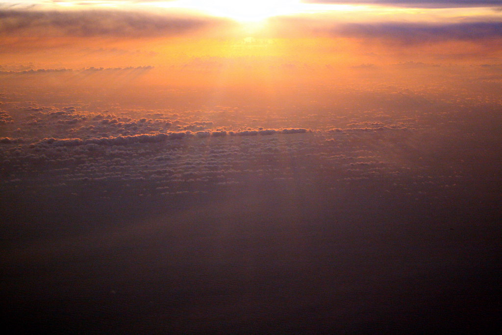 From the Air flying to Lanzarote