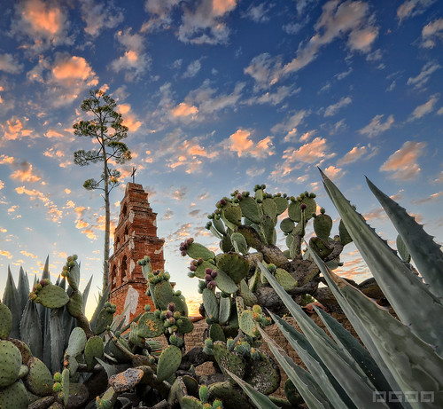 california sunset cactus tower church miguel clouds nikon san catholic bell mission missions hdr d90 photomatix