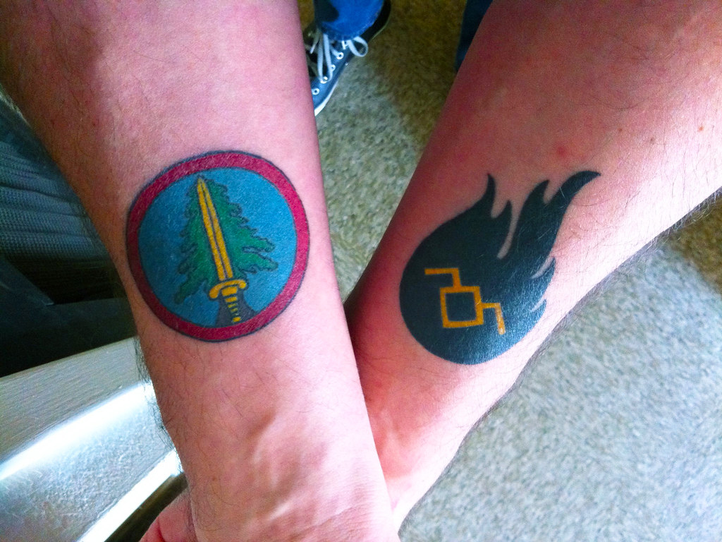 my Twin Peaks tattoos | The one on the left is the Bookhouse… | Flickr