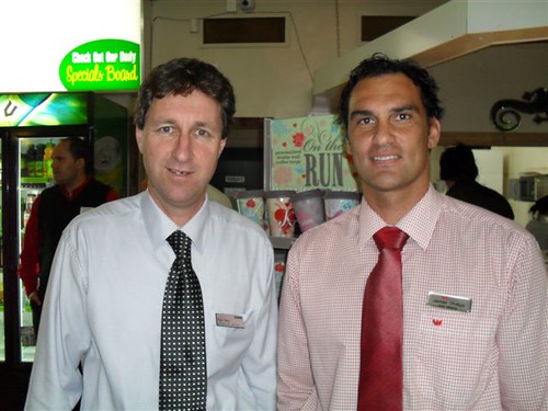 Paul Eley from ASB with James Philips from Westpac