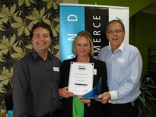 Jamie and Dave from Northland Business Grow with Rachel from Chic Consultancy, winner of the Judges Recommendation Award