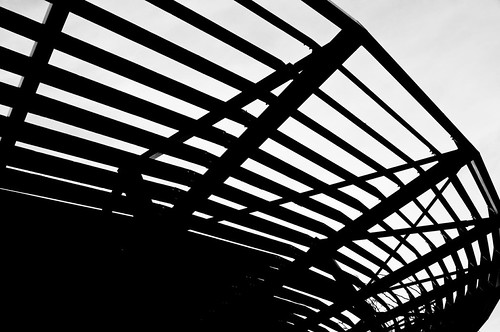 Rails by Light Collector, A portion of roofing adjacent to the geodesic dome at Wasaga Beach, ONT.

Best viewed on <b>Black</b