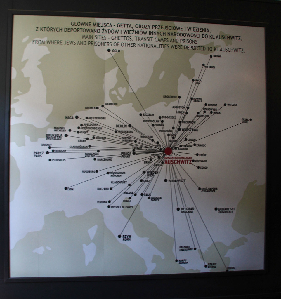 Auschwitz Map A Map Showing The Places Of Origin Of Prison Flickr