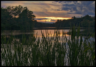 Sunset at Hopedale Pond