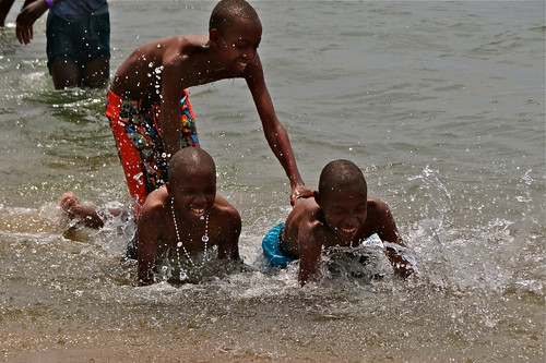 Innocent, Patrick and Patrick, Lake Kivu
