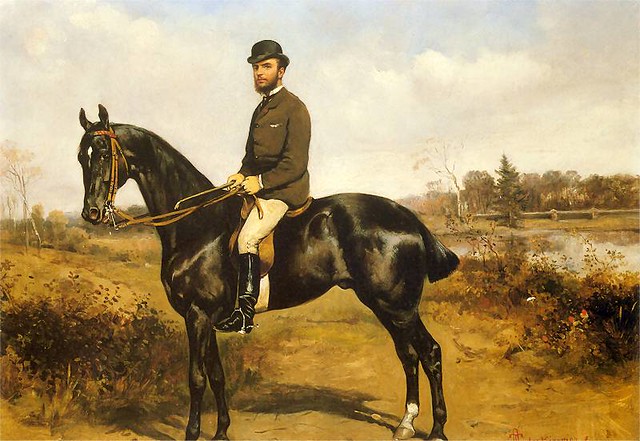 Ajdukiewicz, Tadeusz (1852-1916) - 1881 Portrait of Andrzej Potocki on Horseback (National Museum, Warsaw, Poland)