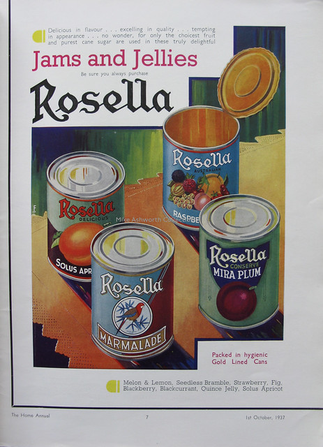 Rosella Jams and Jellies, Australia - advert in Home Annual, 1937