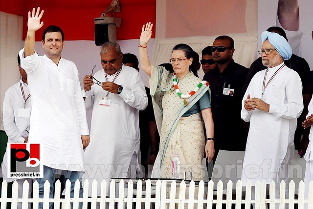 Sonia Gandhi & Rahul Gandhi addresses farmers rally 01