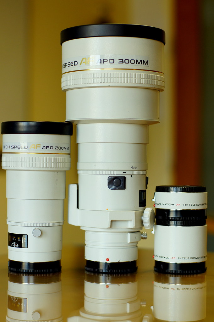 Minolta AF 200mm & 300mm f2.8 G APO HS plus 1.4X & 2X TC-I… | Flickr