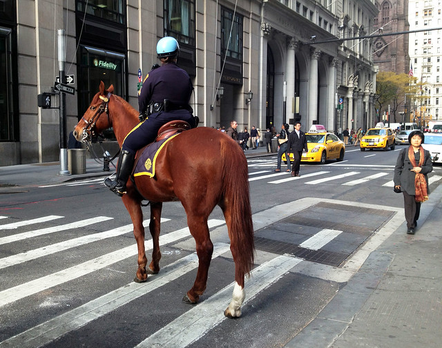 Horse police on Broadway