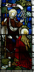 dim, 02/06/2011 - 13:13 - Stained glass. St Michael. Warmington, Warwickshire 06/02/2011.