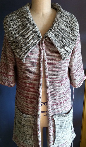 Berry Cardigan (in progress photo) | 100% marled cotton Jers… | Flickr