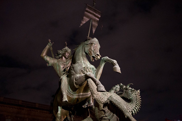 St George and the Dragon statue