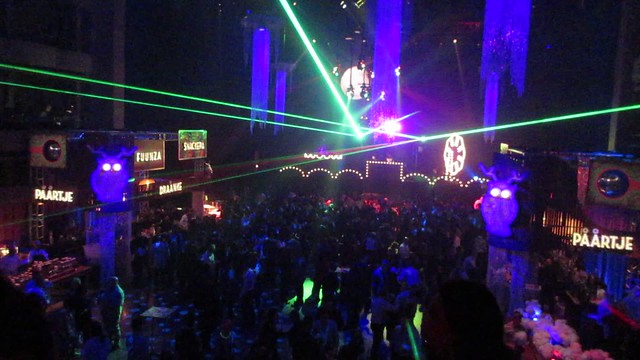 DJ dancing at the Manhattan Center Hammerstein Ballroom on West 34th St. in New York City